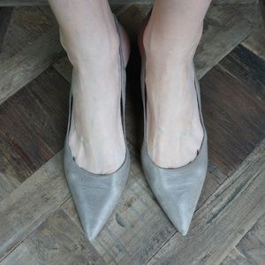 Pura Lopez Slingback Kitten Heel Leather Pump